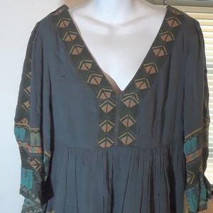 Free People Open Back Boho Dress. Size M